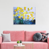 Gele bloemen canvas afdruk (Insitu (Woonkamer))
