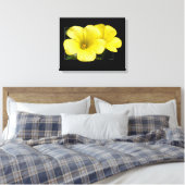 gele bloemen canvas afdruk (Insitu (Slaapkamer))