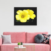 gele bloemen canvas afdruk (Insitu (Woonkamer))