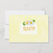 Gele Bloemen Daffodils Bruiloft RSVP kaart (Achterkant)