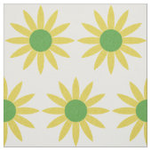  gele bloemen Daisies Pattern Stof (Swatch)