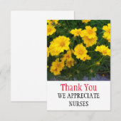 Gele bloemen Dank je zuster-Kaart Bedankkaart (Voorkant / Achterkant)