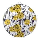 Gele bloemen dartbord (Voorkant)