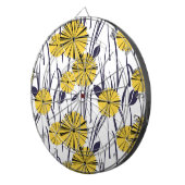 Gele bloemen dartbord (Voorkant Rechts)