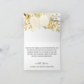 Gele Bloemen Digitale Cluster Hand-belettering Bedankkaart (Binnen)