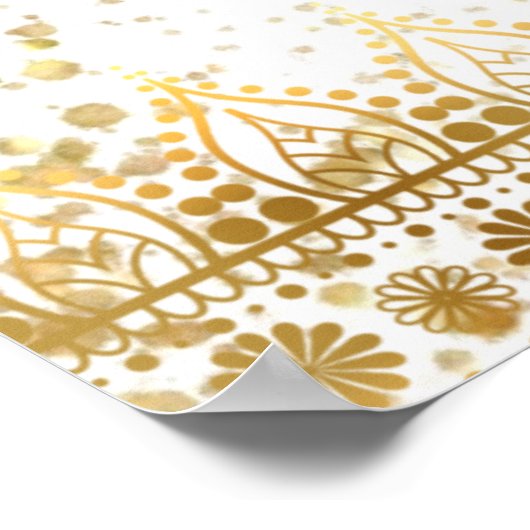 Gele bloemen, dikke welkomstbord poster (Hoek)