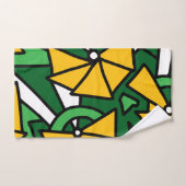 Gele Bloemen Doodle Kunst Bad Handdoek (Handdoek)