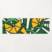 Gele Bloemen Doodle Kunst Yogamat (Voorkant (horizontaal))