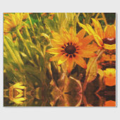 Gele bloemen Droom Inpakpapier (Vlak)