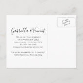 Gele bloemen en Barn Wood Weddenschap sparen de Da Aankondigingskaart (Achterkant)