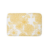 Gele bloemen en bladeren badmat (Voorkant)