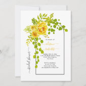 Gele bloemen en boog bruiloft bridal shower kaart (Voorkant)