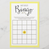 Gele bloemen en Grijze bladeren, Baby shower (Voorkant)