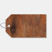 Gele bloemen en Labels van de Barn Wood Cadeaulabel (Achterkant Horizontaal)