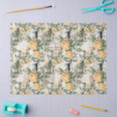 Gele bloemen en ontkoppeling van koningin tissuepapier (Craft)