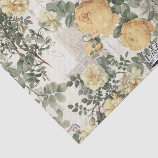 Gele bloemen en ontkoppeling van koningin tissuepapier (Detail)