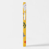 Gele bloemen en witte rozen 10 iPhone hoesje (Linkerkant)