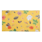 Gele bloemen en witte rozen 10 kussensloop (Achterkant)