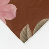 Gele bloemen en witte rozen 12 fleece deken (Hoek)