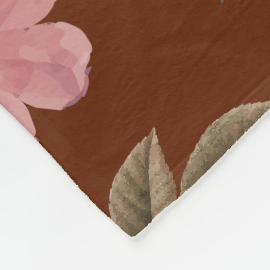 Gele bloemen en witte rozen 12 fleece deken (Hoek)