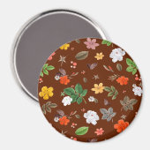 Gele bloemen en witte rozen 12 magneet (Voorkant / Achterkant)