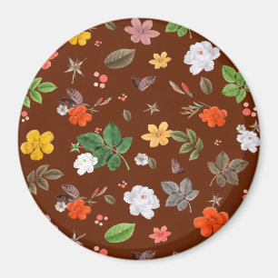 Gele bloemen en witte rozen 12 magneet