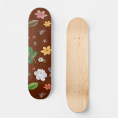Gele bloemen en witte rozen 12 persoonlijk skateboard (Voorkant)