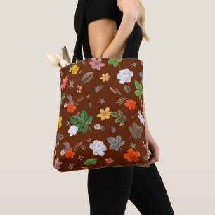 Gele bloemen en witte rozen 12 tote bag