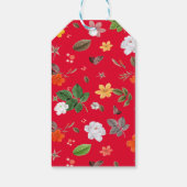 Gele bloemen en witte rozen 13 cadeaulabel (Achterkant)