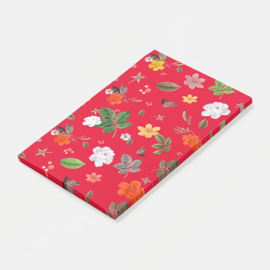 Gele bloemen en witte rozen 13 post-it® notes (Schuin)