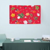 Gele bloemen en witte rozen 13 spandoek (Beurs)