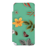 Gele bloemen en witte rozen 14 incipio iPhone portemonnee hoesje (Voorkant Agenda)
