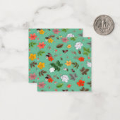 Gele bloemen en witte rozen 14 notitiekaartje (Voorkant / Achterkant in situ)