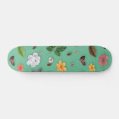 Gele bloemen en witte rozen 14 persoonlijk skateboard (Horizontaal)
