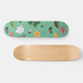 Gele bloemen en witte rozen 14 persoonlijk skateboard (Horizontaal)