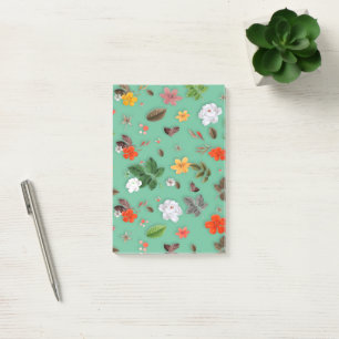 Gele bloemen en witte rozen 14 post-it® notes