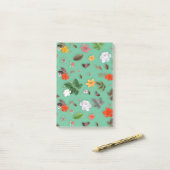 Gele bloemen en witte rozen 14 post-it® notes (Op bureau)