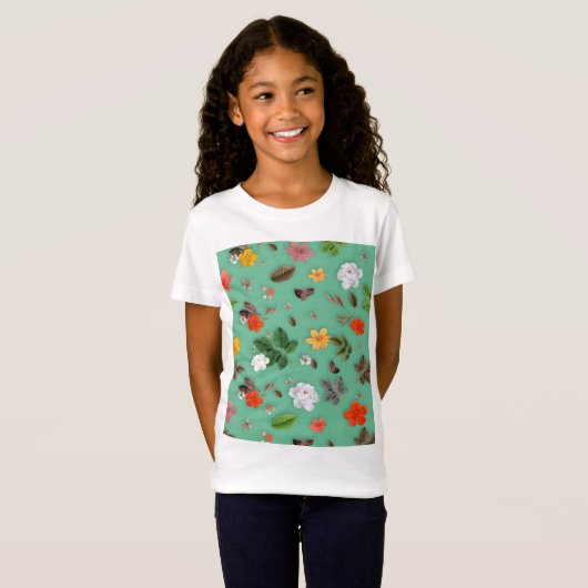 Gele bloemen en witte rozen 14 t-shirt (Voorkant volledig)