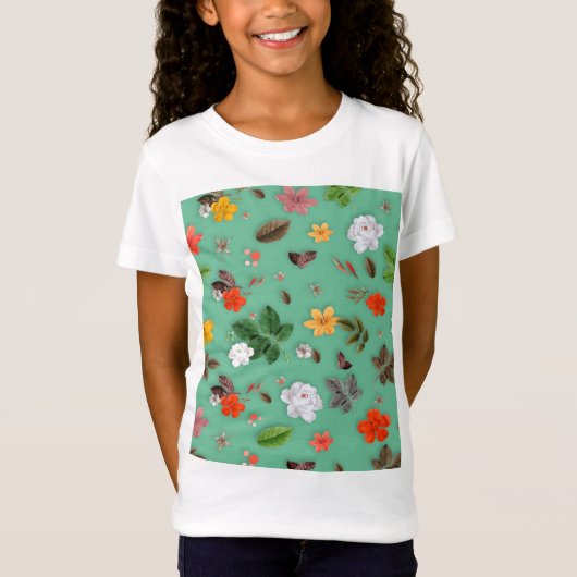 Gele bloemen en witte rozen 14 t-shirt (Voorkant)