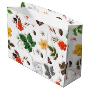 Gele bloemen en witte rozen 15 groot cadeauzakje