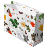 Gele bloemen en witte rozen 15 groot cadeauzakje (Voorkant Gekanteld)