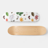 Gele bloemen en witte rozen 15 persoonlijk skateboard (Horizontaal)