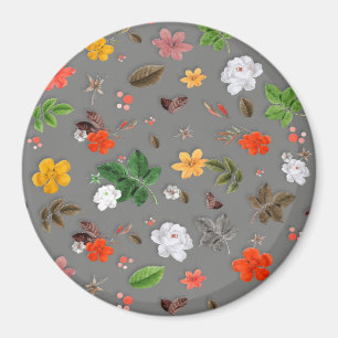 Gele bloemen en witte rozen 16 magneet