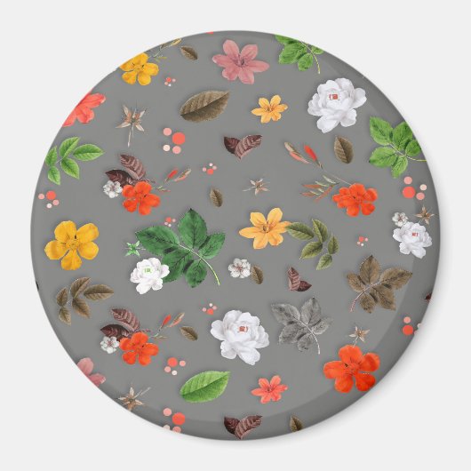 Gele bloemen en witte rozen 16 magneet (Voorkant)