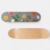 Gele bloemen en witte rozen 16 persoonlijk skateboard (Horizontaal)