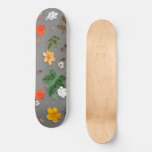 Gele bloemen en witte rozen 16 persoonlijk skateboard (Voorkant)