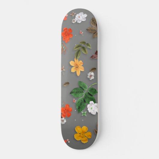 Gele bloemen en witte rozen 16 persoonlijk skateboard (Voorkant)