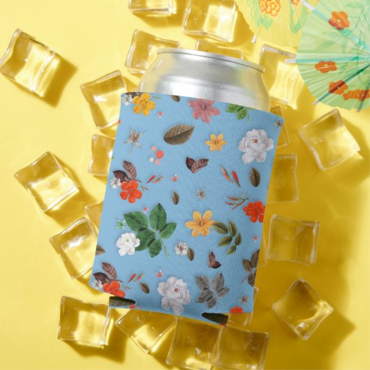 Gele bloemen en witte rozen 18 blikjeskoeler (Insitu Zomer)