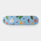 Gele bloemen en witte rozen 18 persoonlijk skateboard (Horizontaal)