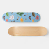 Gele bloemen en witte rozen 18 persoonlijk skateboard (Horizontaal)